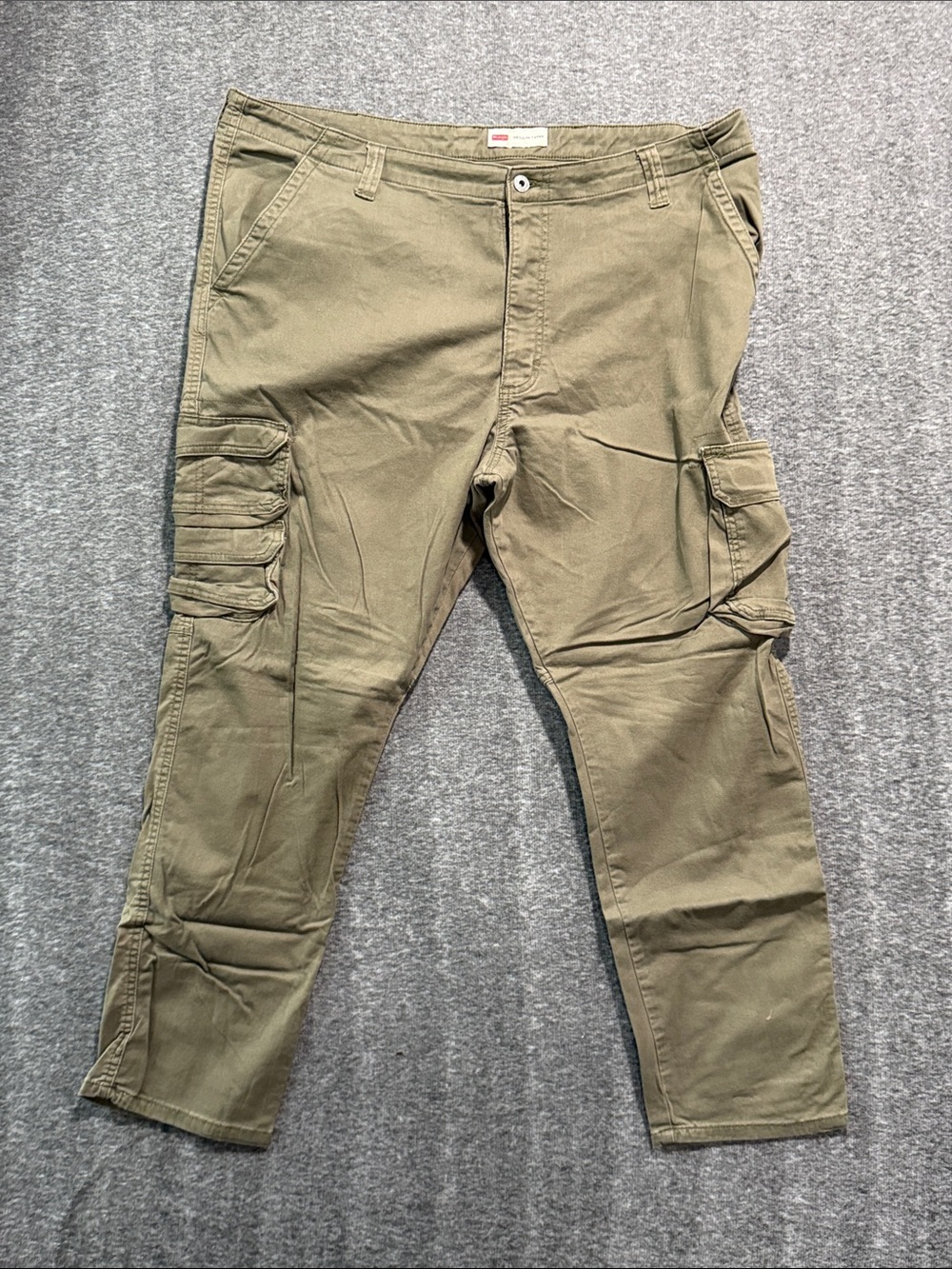 Wrangler Olive Cargo Pants with Fold-Over Utility Pockets 42x30